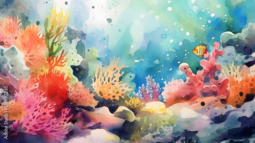 Coral reef s Watercolor