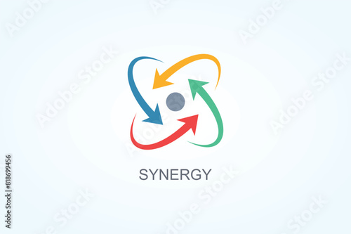 Synergy Vector Or Logo Sign Symbol Illustration