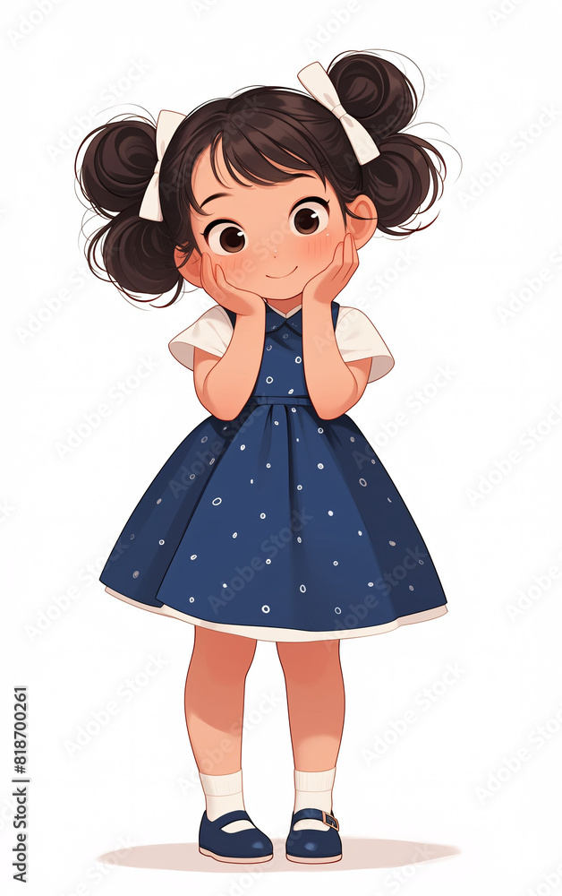 Illustration of a young woman, May 4th Youth Day character illustration Illustration of a young woman, May 4th Youth Day character illustration