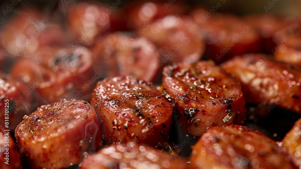 Savory Kielbasa Close-up for Food Poster Generative AI Savory Kielbasa Close-up for Food Poster Generative AI