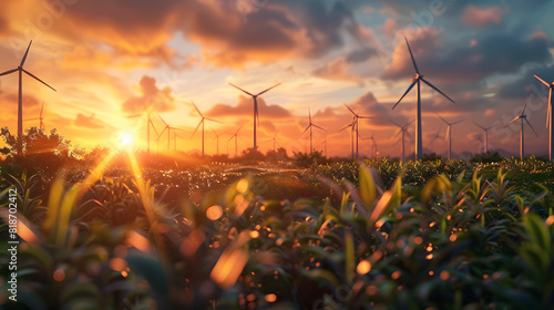 In a world brimming with hope and environmental responsibility, we see communities working together to create a sustainable future with renewable energy.