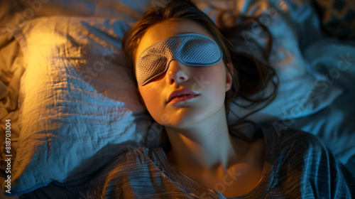 Woman Sleeping With Sleeping eye patch