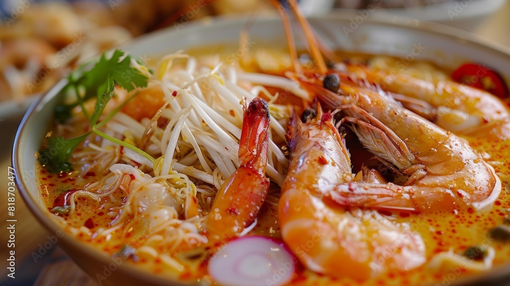Delicious Laksa Dish for Food Poster Generative AI Delicious Laksa Dish for Food Poster Generative AI