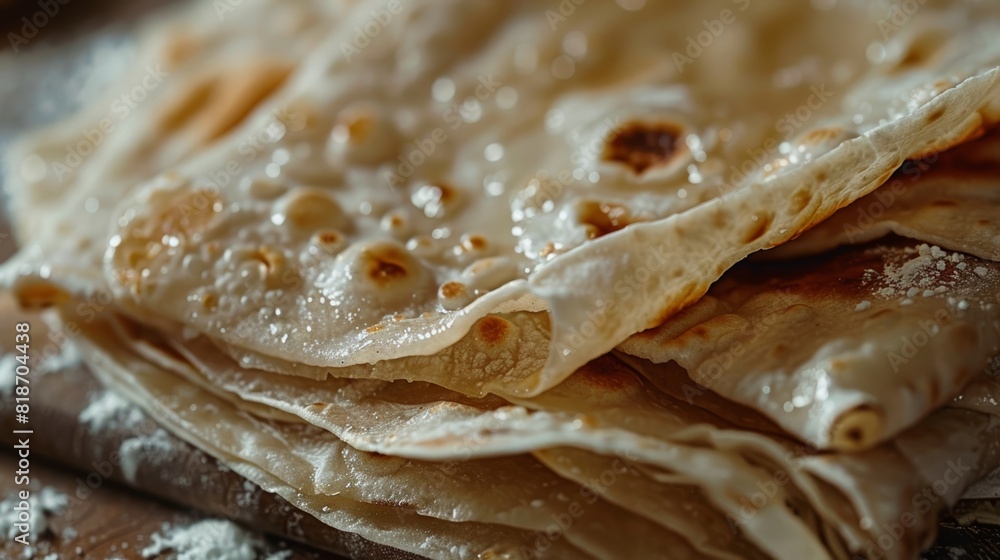 Close-up of Traditional Lefse for Food Poster Generative AI Close-up of Traditional Lefse for Food Poster Generative AI