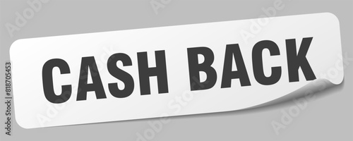 cash back sticker. cash back label