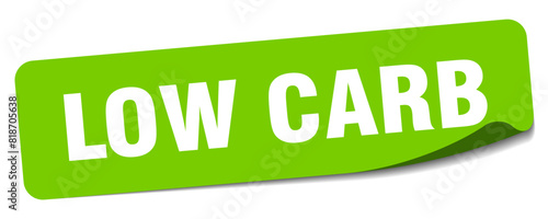 low carb sticker. low carb label