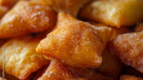 Fototapeta Naklejka Na Ścianę i Meble -  Delicious Mandazi Close-up for Food Poster Generative AI