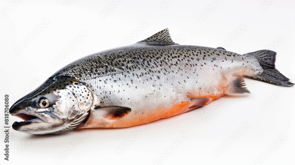 Freshwater fish with a white background, the fish is pink and black. Freshwater fish with a white background, the fish is pink and black.