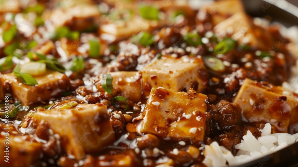 Savory Mapo Tofu Dish for Foodie Posters Generative AI Savory Mapo Tofu Dish for Foodie Posters Generative AI