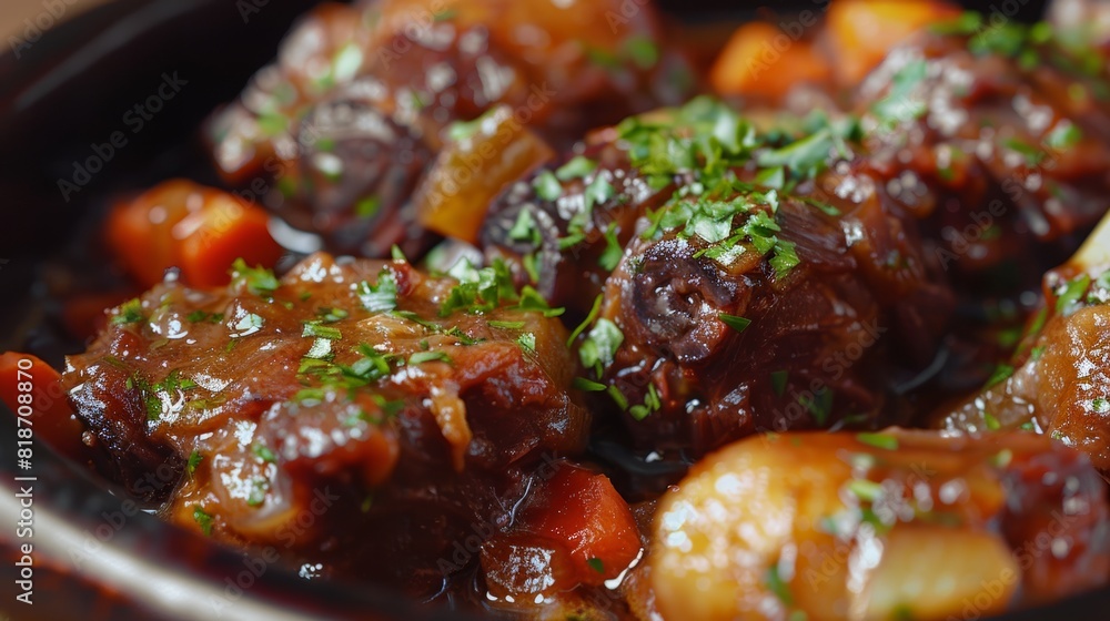 Savory Oxtail Stew for Perfect Dinner Poster Generative AI Savory Oxtail Stew for Perfect Dinner Poster Generative AI