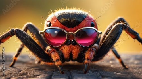 Stylish Sunglass-Wearing Spider © BOJOShop