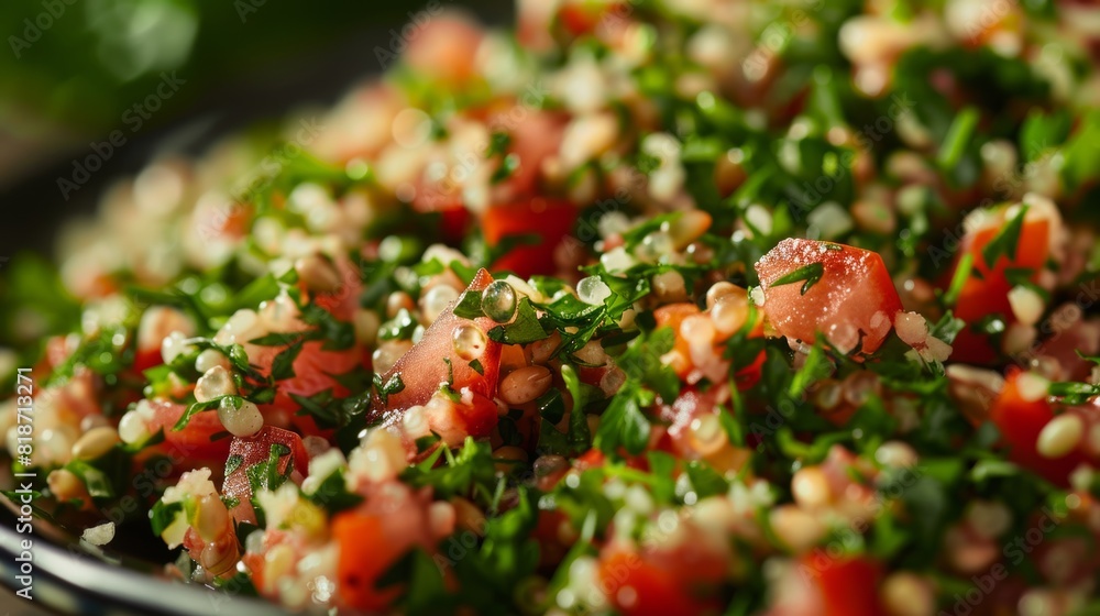 Fresh Tabbouleh Salad for Healthy Eating Poster Generative AI Fresh Tabbouleh Salad for Healthy Eating Poster Generative AI