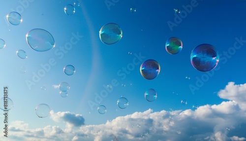 Wallpaper Mural シャボン玉と青空と虹5 Torontodigital.ca