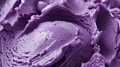 Delicious Ube Ice Cream Close-Up for Food Posters Generative AI