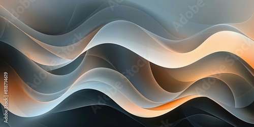 An abstract image of blue and orange waves. AIG51A.