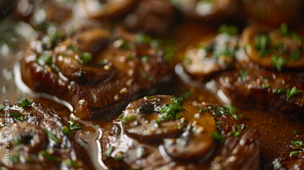 Savory Veal Marsala Dish for Restaurant Poster Generative AI Savory Veal Marsala Dish for Restaurant Poster Generative AI