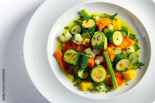 Tarragon Nage Drizzle on Colorful Baby Vegetables