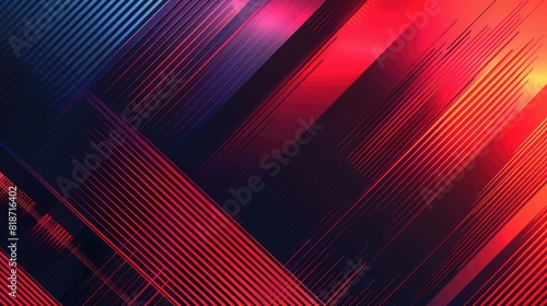 Glowing pink blue purple neon glowing diagonal lines background. Futuristic bright abstract backdrop  geometric style pattern texture wall  vibrant cool illuminating light night life backdrop