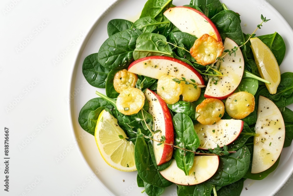 Refreshing Salad with Swiss Cheese Crisps and Thyme Refreshing Salad with Swiss Cheese Crisps and Thyme