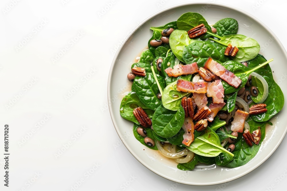 Nutty Pecan-Vinaigrette Baby Spinach Salad with Black Eyed Peas Nutty Pecan-Vinaigrette Baby Spinach Salad with Black Eyed Peas
