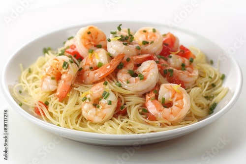 Light and Flavorful Baby Shrimp Scampi and Angel Hair Pasta Dish