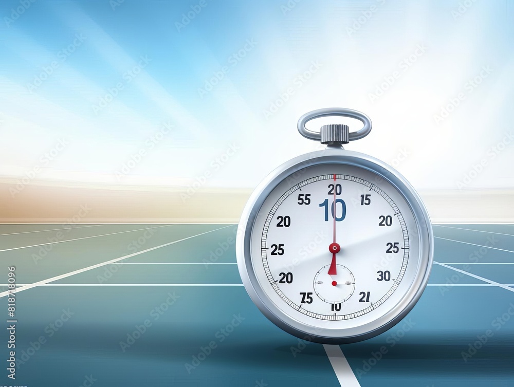stopwatch on blue background stopwatch on blue background