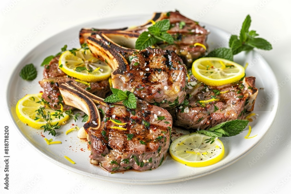 Flavorful Lemon and Herb Marinated Frenched Lamb Chops Flavorful Lemon and Herb Marinated Frenched Lamb Chops