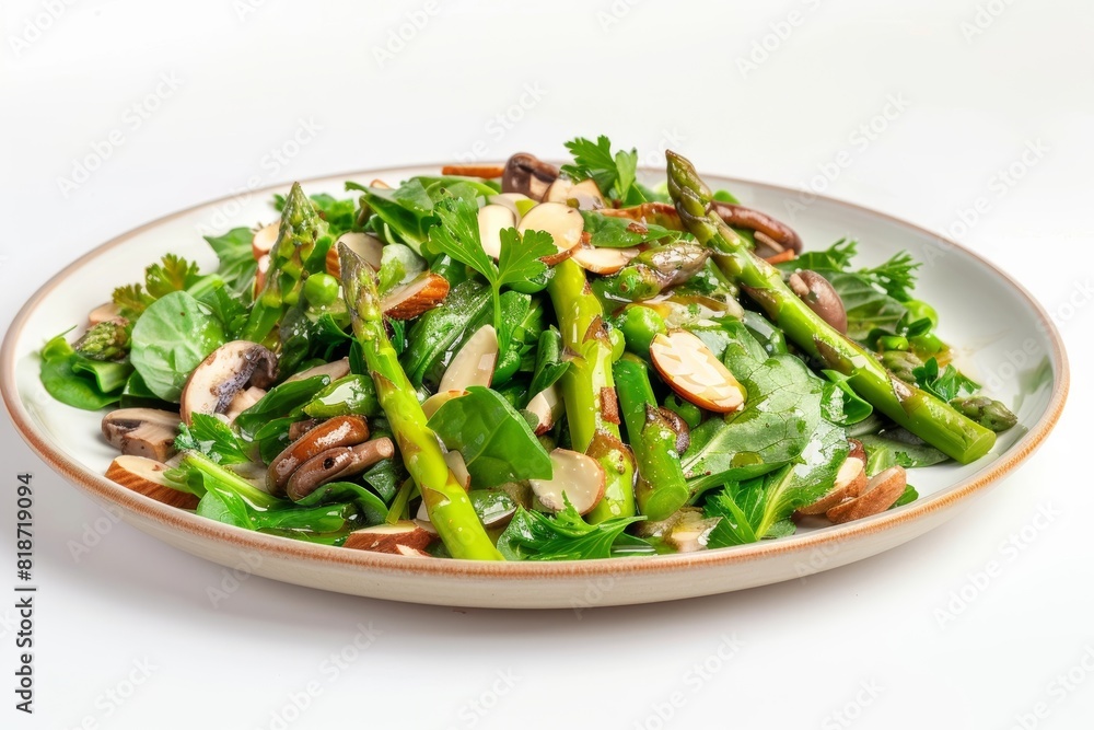 Elegant Baby Greens and Asparagus Salad with Creamy Almond Dressing Elegant Baby Greens and Asparagus Salad with Creamy Almond Dressing