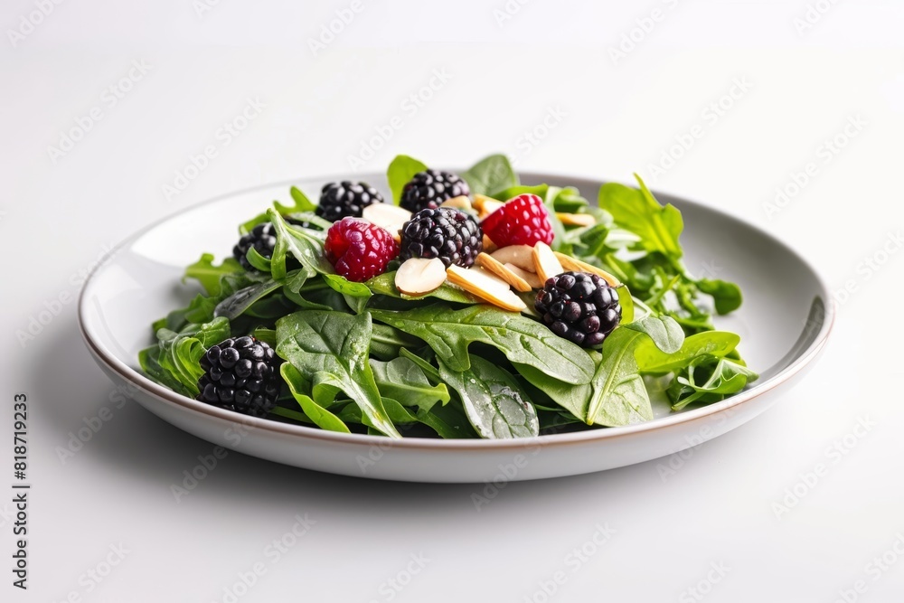 Vibrant Baby Greens and Berry Salad with Crunchy Almonds Vibrant Baby Greens and Berry Salad with Crunchy Almonds