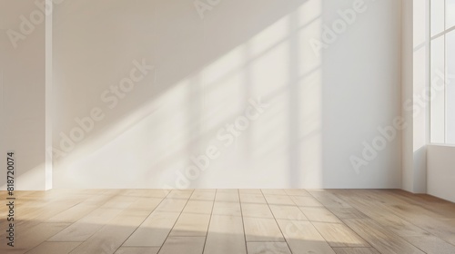 minimalistic abstract gentle light beige background  light and intricate shadow from the window.