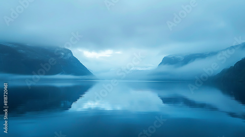 Blue Serenity  A Journey Through Calmness and Reflection