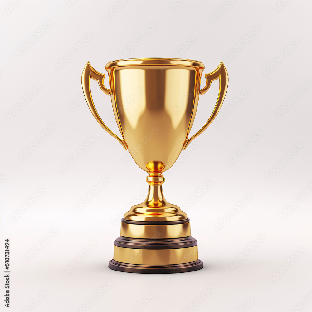 Golden trophy model 3D rendering, sports competition competition scene illustration element Golden trophy model 3D rendering, sports competition competition scene illustration element