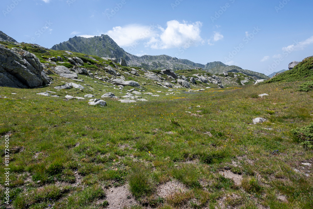 Fototapeta premium Landscape of Rila Mountain near Kalin peak, Bulgaria