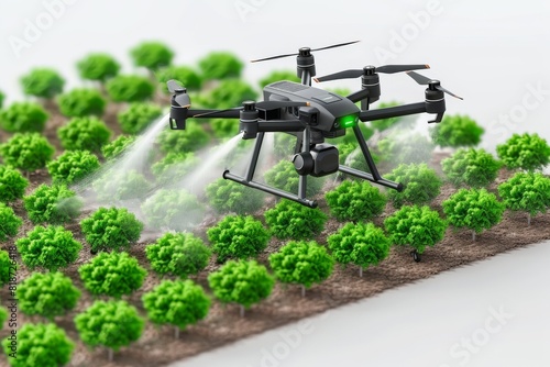 Precision care farm drone technology for monitoring agricultural fields, sustainable crop spraying, and aerial development in green farm landscapes.