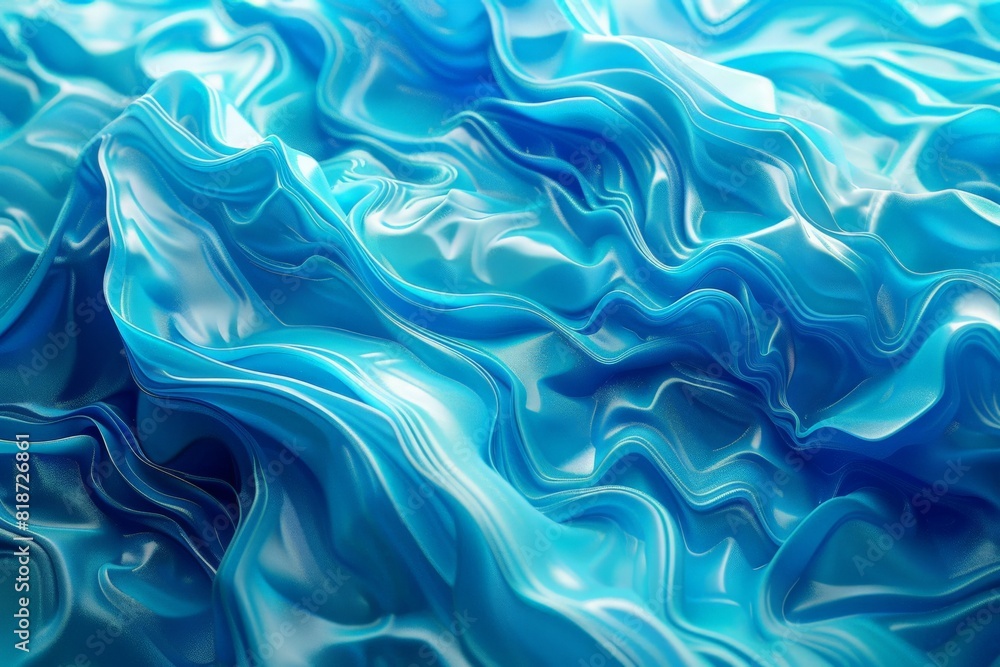 Abstract ocean wave simulation Vibrant blue and turquoise waves animated on a screen, creating a calming, rhythmic visual effect Abstract ocean wave simulation Vibrant blue and turquoise waves animated on a screen, creating a calming, rhythmic visual effect
