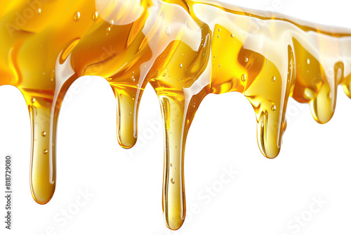 Golden honey dripping photo