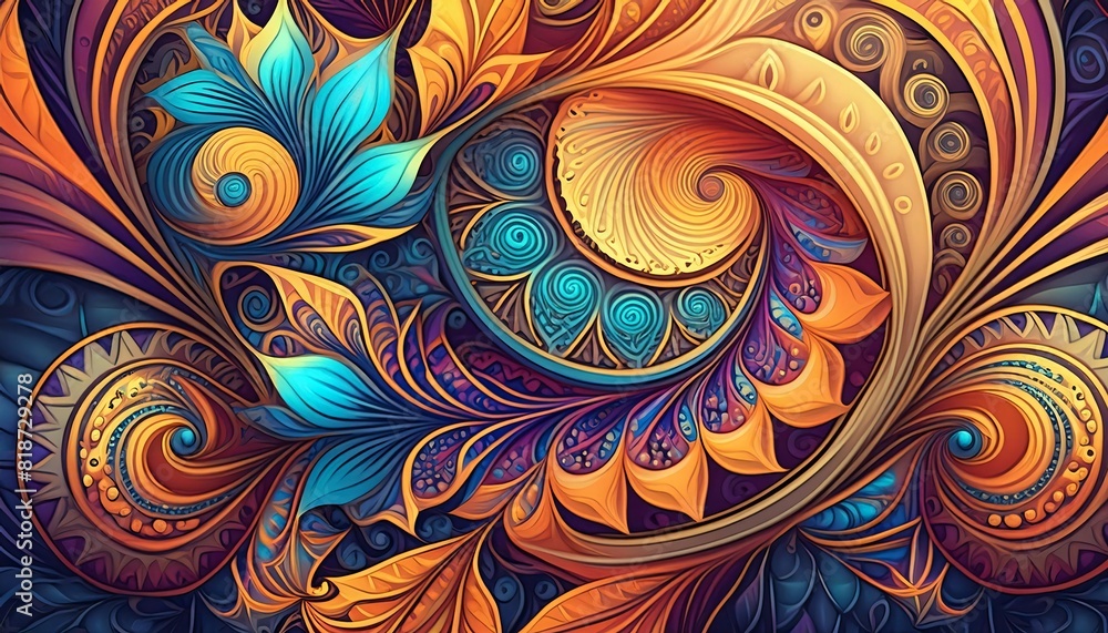 Complex swirl and spiral virant background suitable for artistic backgrounds, digital art prints, or abstract illustrations. Complex swirl and spiral virant background suitable for artistic backgrounds, digital art prints, or abstract illustrations.