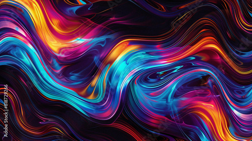 Abstract neon wave liquid suitable for backgrounds, posters, and book covers with a modern aesthetic photo