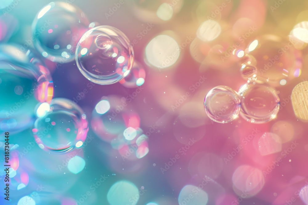 Colorful Soap Bubbles with Bokeh Background Abstract Dreamy Light Effect Colorful Soap Bubbles with Bokeh Background Abstract Dreamy Light Effect