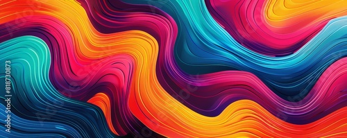 Psychedelic Waves Design a psychedelic-inspired background with undulating waves of bright, contrasting colors