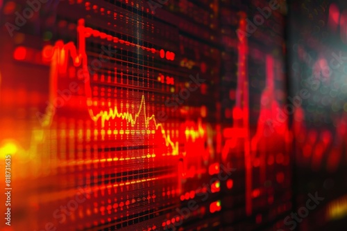 Wallpaper Mural Seismic wave monitor Earthquake seismic waves illustrated in gradients of red to yellow, showing intensity and propagation on a digital display Torontodigital.ca