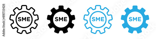 SME icon logo set vector