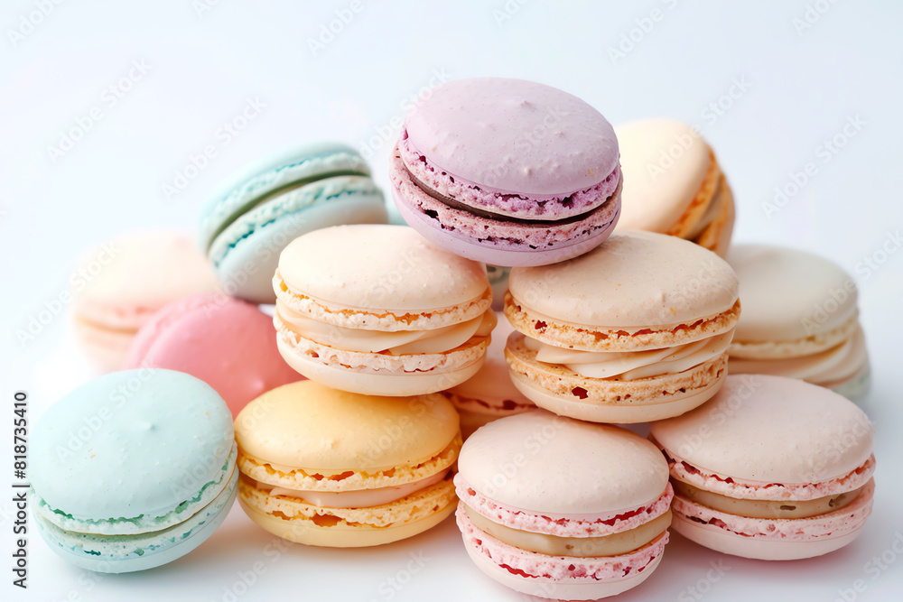 pastels macarons, AI generated pastels macarons, AI generated