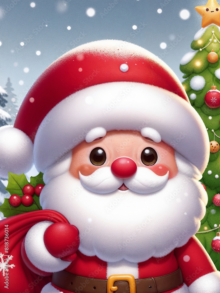 Santa claus with gifts. AI Santa claus with gifts. AI