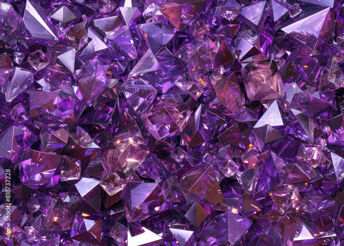 Amethyst gem stones background. Created with Ai