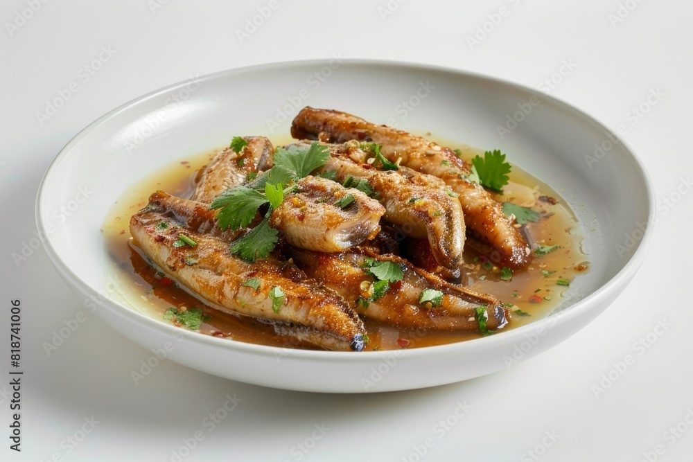 Delicate Baby Eels in Luscious Garlic Sauce Delicate Baby Eels in Luscious Garlic Sauce