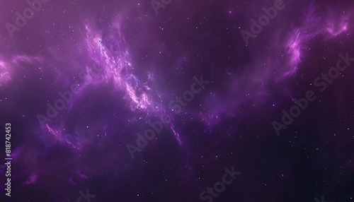 purple nebula background, night sky, stars, digital art style
