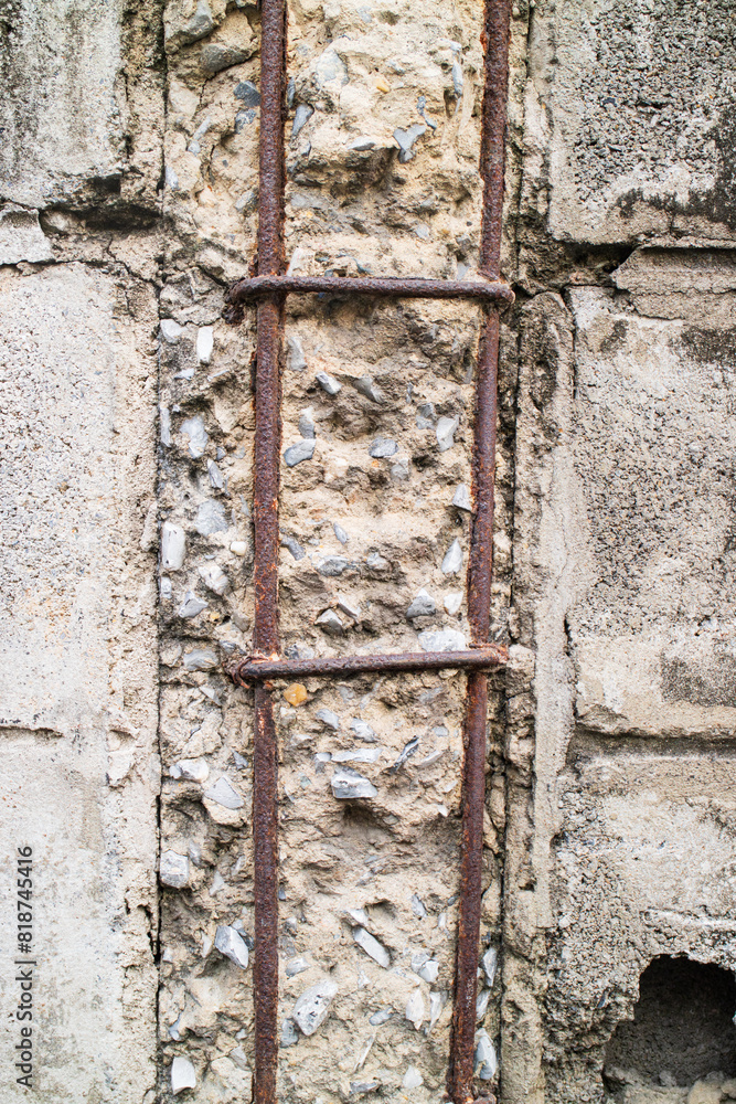 Rusty steel inside concrete columns, cracked concrete columns affecting, dangerous structures, Damages and Cracks in structural Rusty steel inside concrete columns, cracked concrete columns affecting, dangerous structures, Damages and Cracks in structural