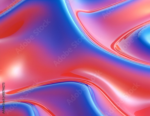 Vibrant Rare Color Abstract Background  Flowing Waves Curves Energetic Design