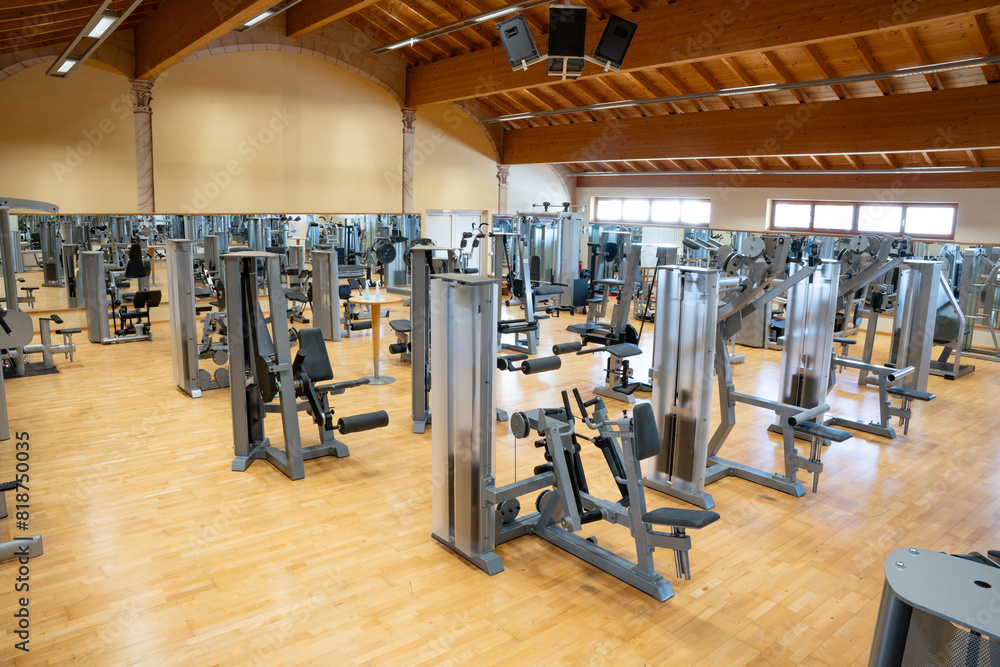 Fototapeta premium Gym, studio equipment, sport, gym interior